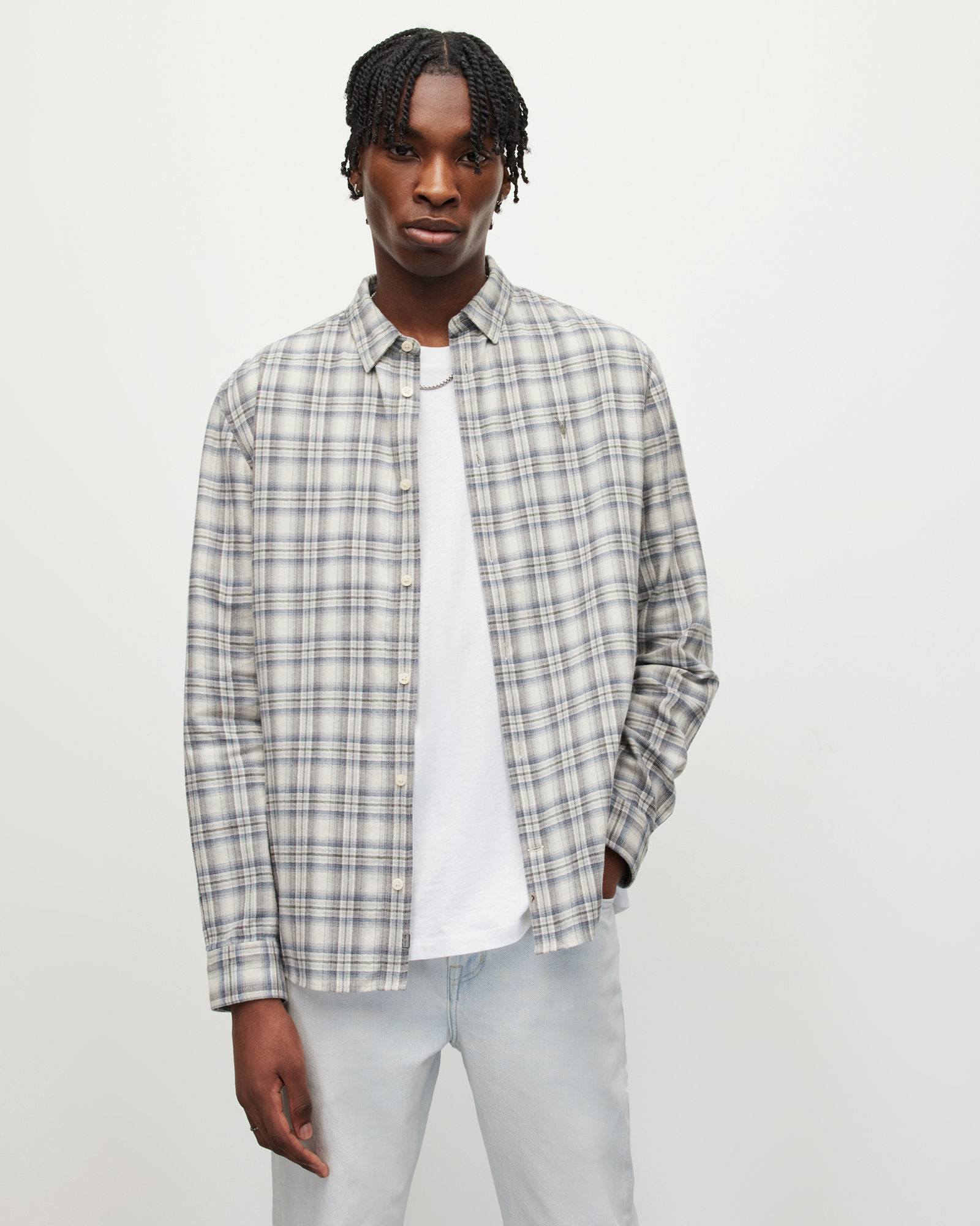 AllSaints Galdana Checked Ramskull Shirt | £79.00 | One New Change