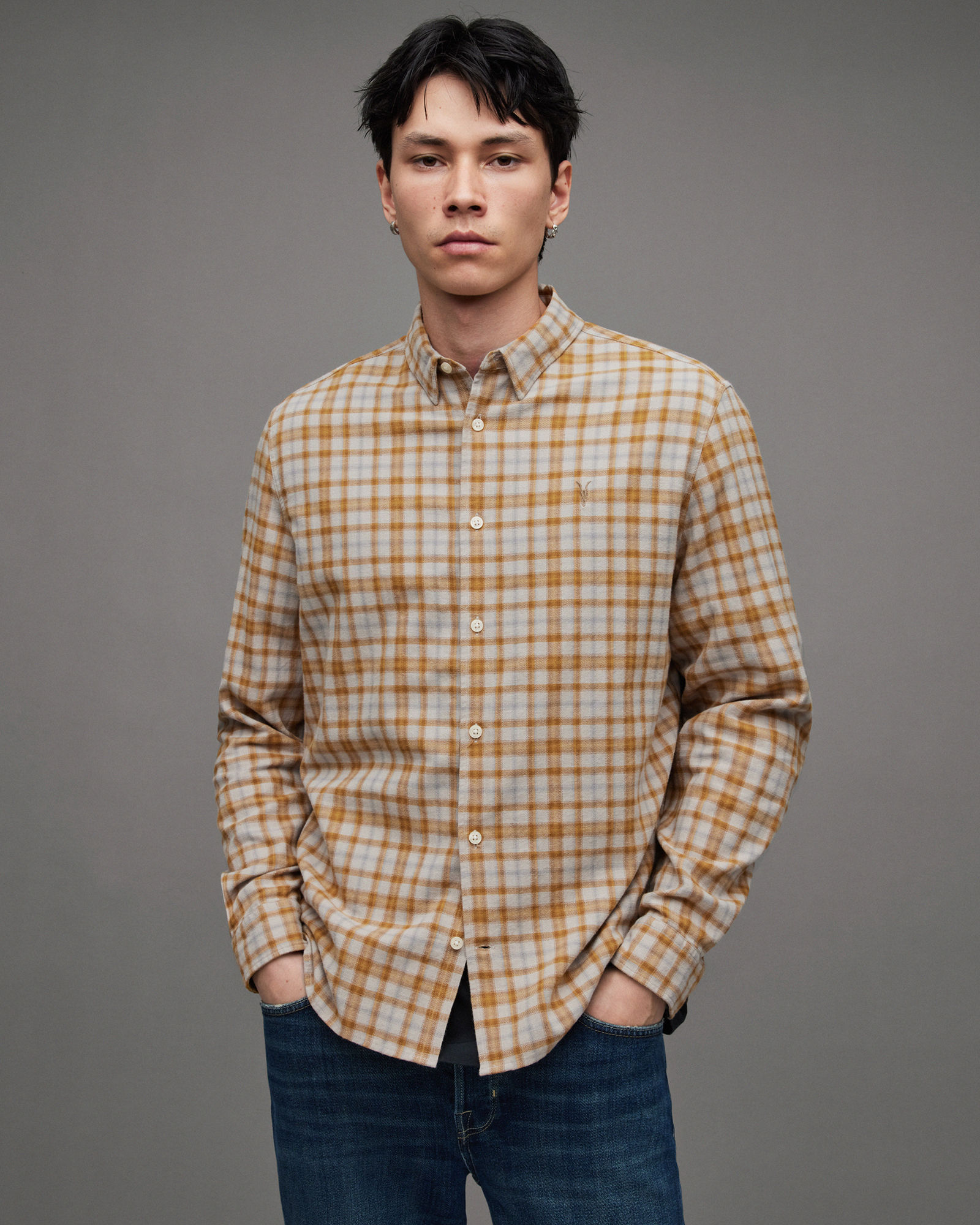 AllSaints Galdana Checked Ramskull Shirt | £79.00 | One New Change