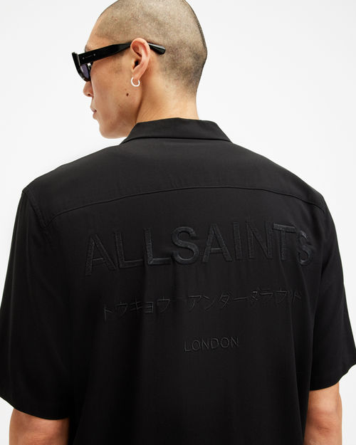 Allsaints Underground Logo Embroidered Shirt