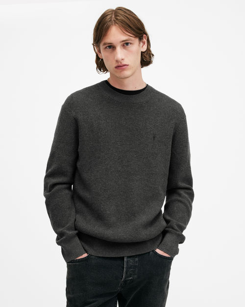 Allsaints Aspen Waffle Texture Crew Neck Jumper