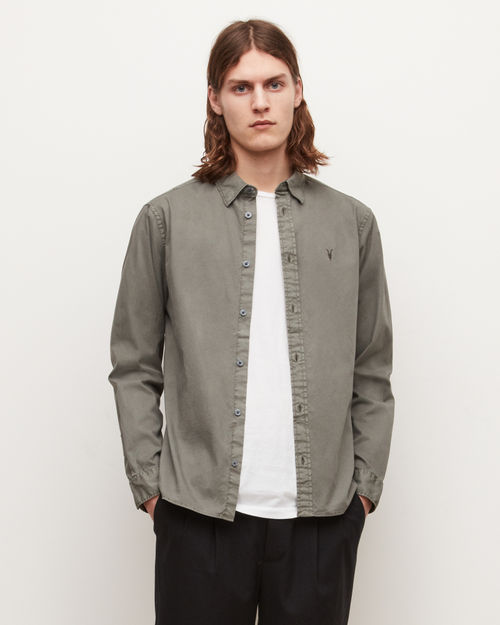 AllSaints 'starburn' Shirt in Black for Men