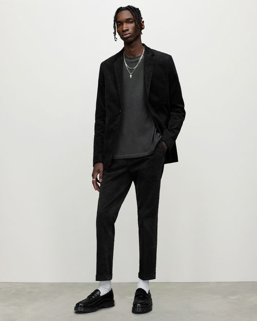 Allsaints Kiels Mid-rise Slim Fit Cropped Trousers