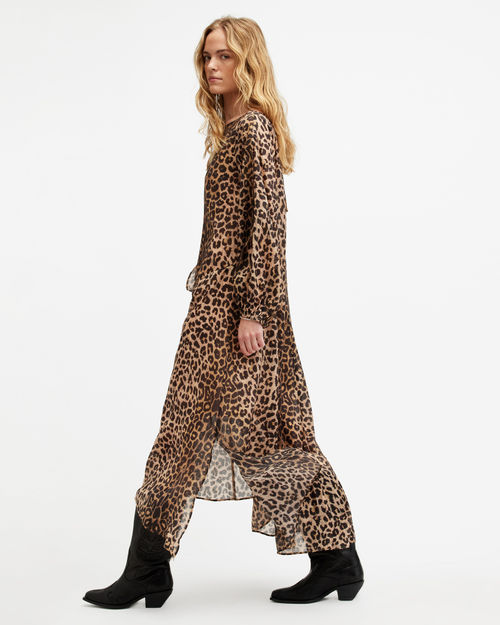 AllSaints Jane Leopard Print...