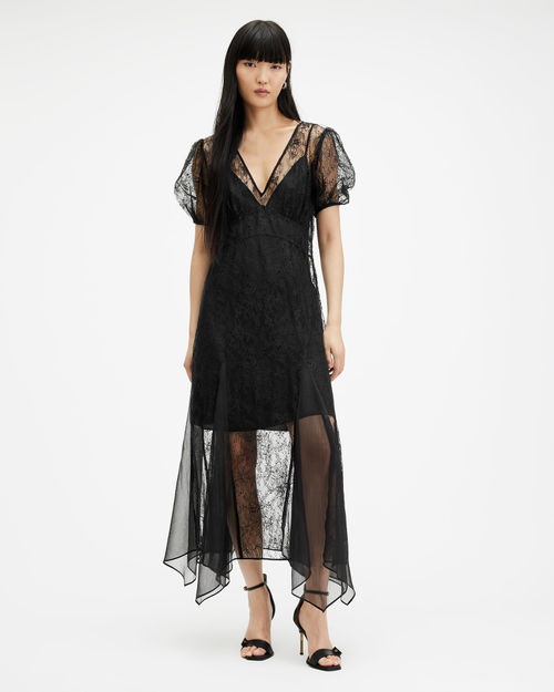 AllSaints Rayna V-Neck Lace...