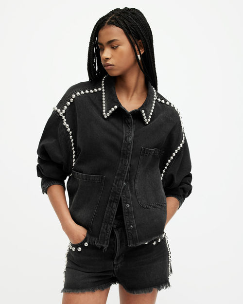 AllSaints Nicky Studded Denim...