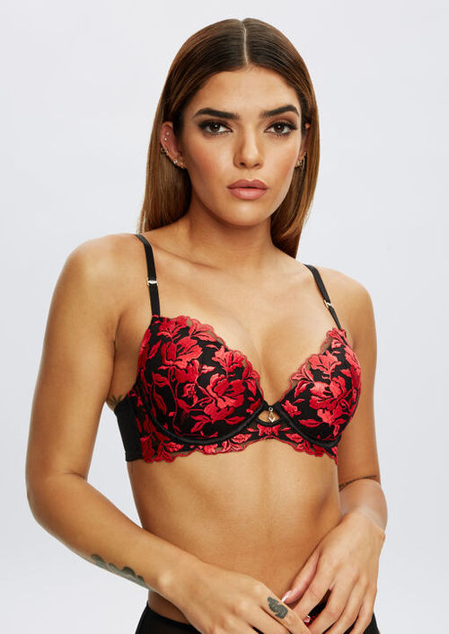 Ann Summers Angeline Plunge Bra - 32h - burgundy - Lingerie for Women, Compare