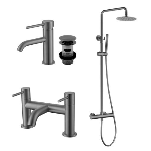 Gunmetal Grey Shower Bath and...