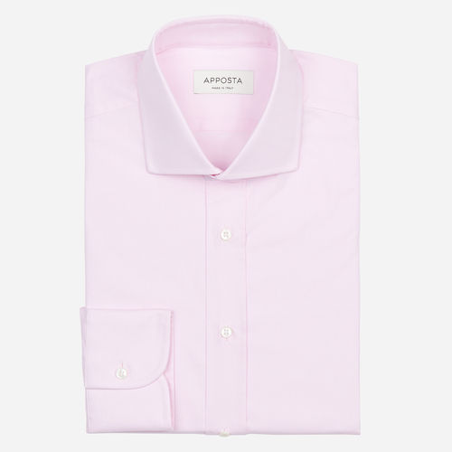 Hemd einfarbig rosa baumwolle pinpoint oxford, kragenform modernisierter spreizkragen mit kurzen spitzen