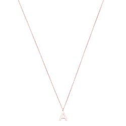 Argento Rose Gold Letter A Initial Necklace - Rose Gold