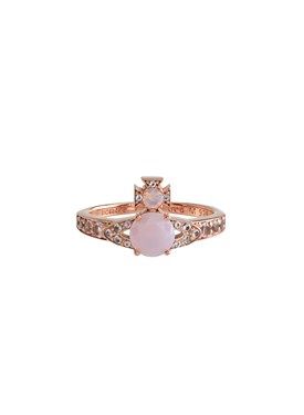 Vivienne Westwood Sterling Silver Rose Gold Ismene Crystal Ring