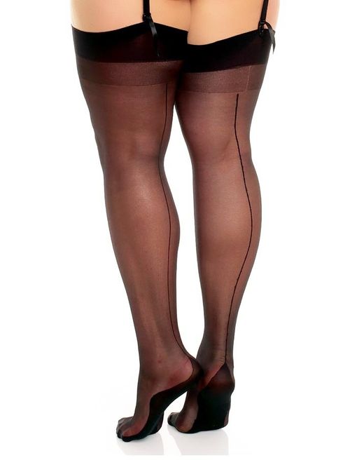 Delight 20 Nylons Schwarz mit...