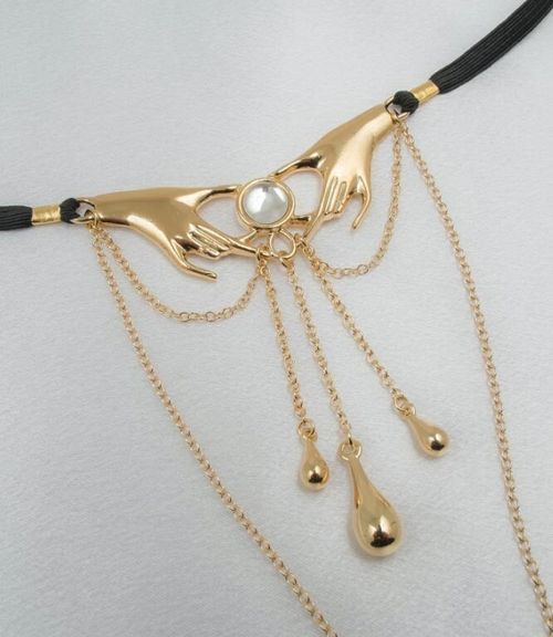 String Zwei Hände Gold