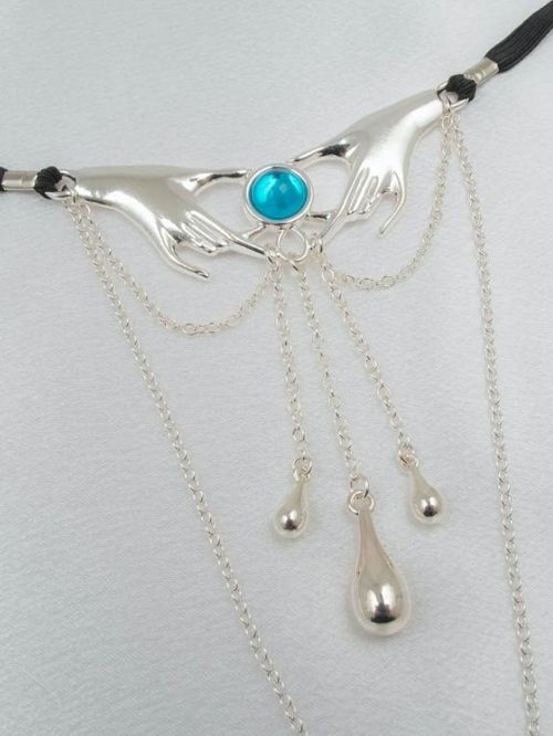 String Zwei Hände Silber