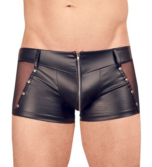 Wetlook-Pants mit Netzeinsatz