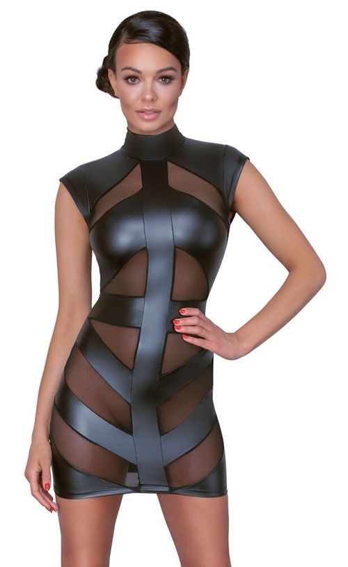 Wetlook-Kleid mit...