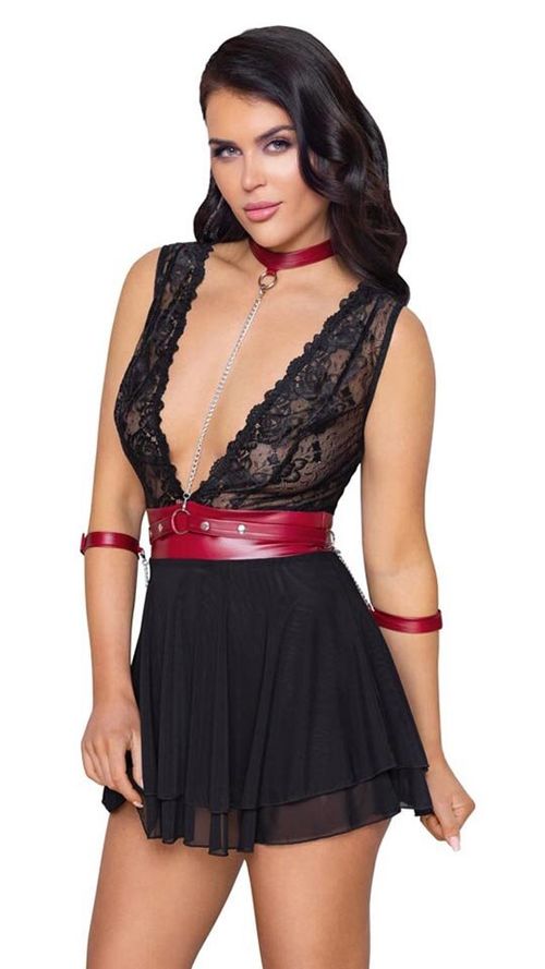 Babydoll mit Handfesseln