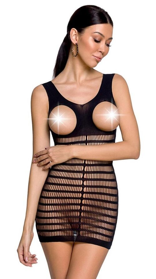 Busenfreies Minikleid Schwarz