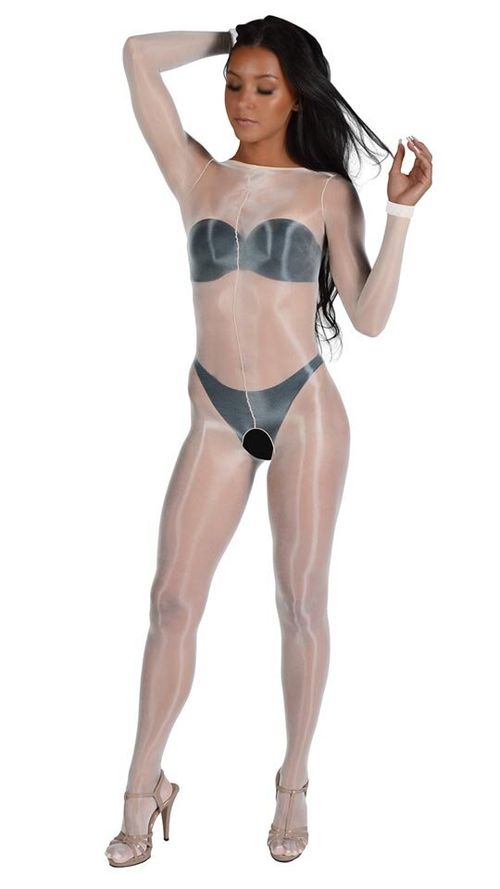 Shiny Bodystocking Weiß