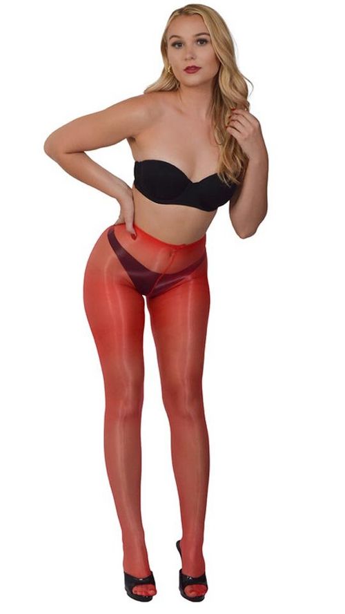 Ultra Shiny Strumpfhose Rot
