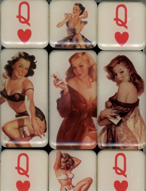 Herz Dame Magnet Set