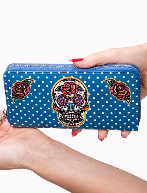 Dia de Muertos Wallet Teal