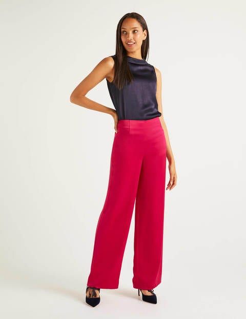 berry wide leg trousers