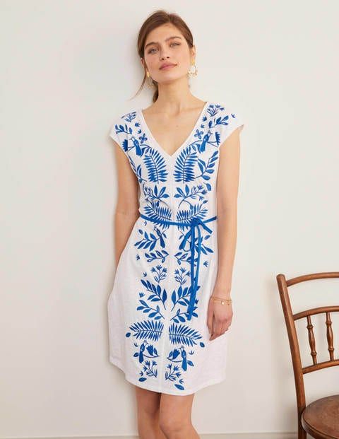sena embroidered jersey dress