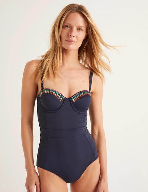 Samos Cup-size Swimsuit Navy...