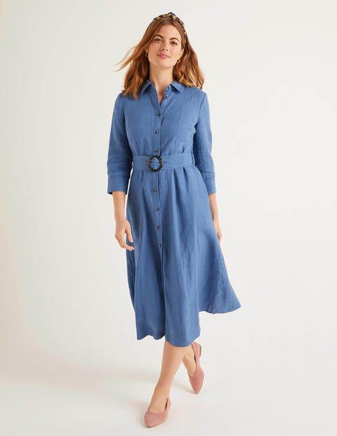 boden relaxed tiered hem shirt dress