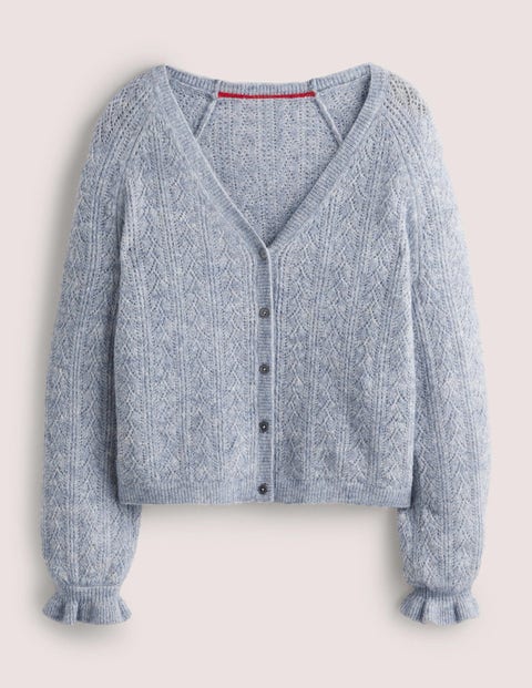 Blakeney Fluffy Cardigan Dusty Red 