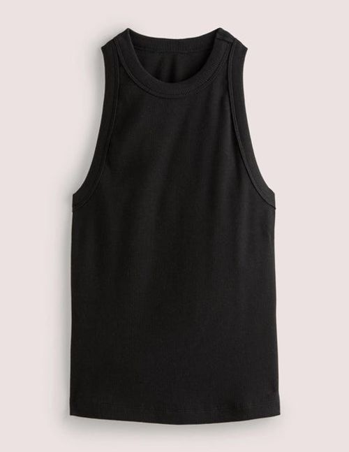 Cotton Ribbed Vest Black...