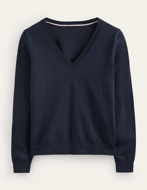 Catriona Cotton V-Neck Jumper...