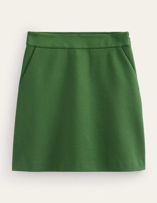 Ponte A-line Mini Skirt Green...