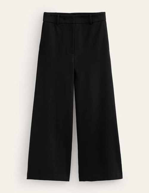 Wide-Leg Ponte Culottes Black...