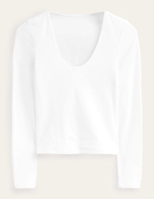 Double Layer Scoop Neck Top...