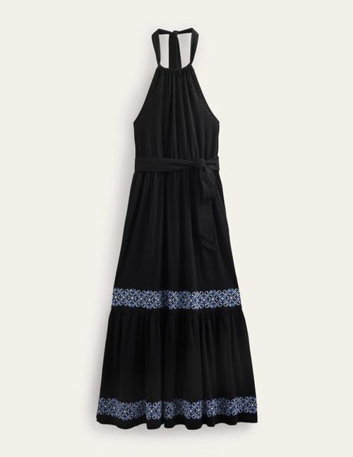 Embroidered Jersey Maxi Dress...