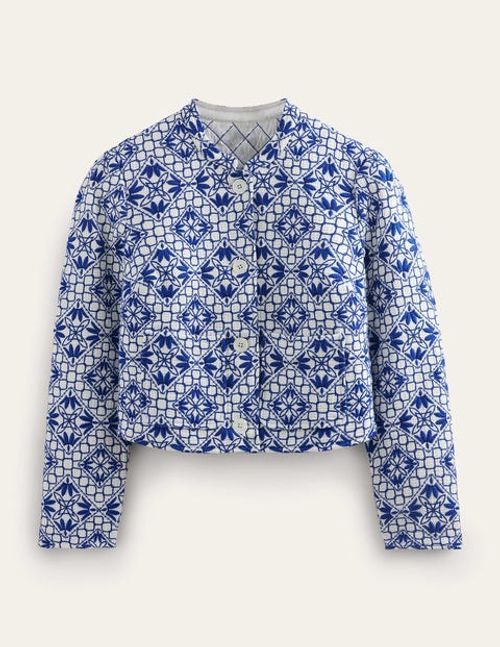 Embroidered Jacket Blue Women...