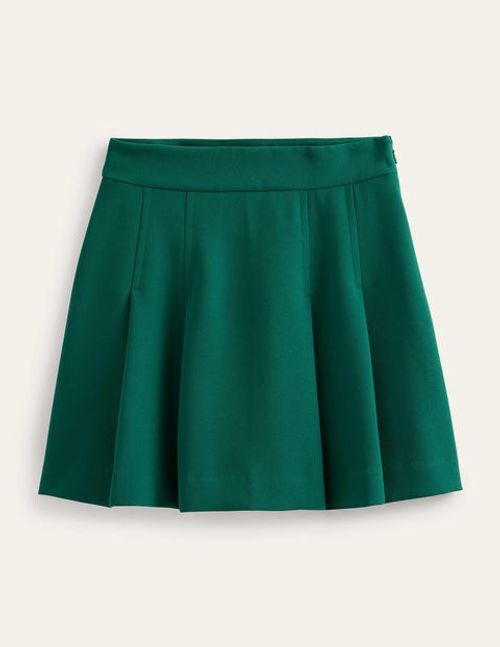 Pleated Crepe Mini Skirt...