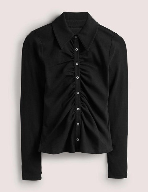 Ruched Front Jersey Shirt...