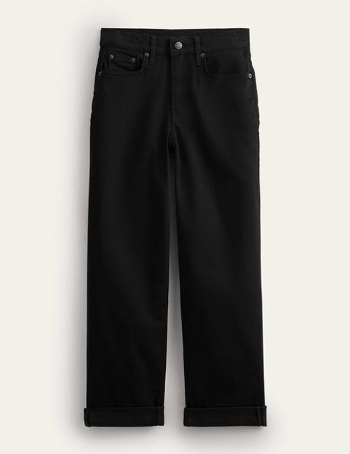 Mid Rise Tapered Jeans Black...