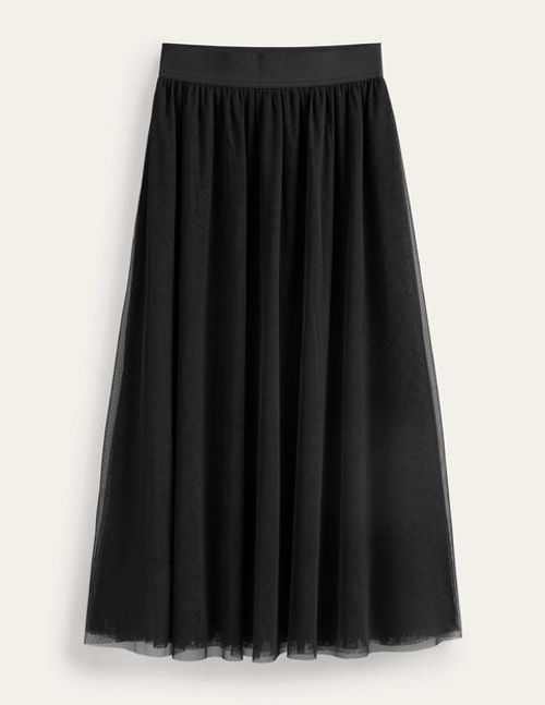 Tulle Full Midi Skirt Black...