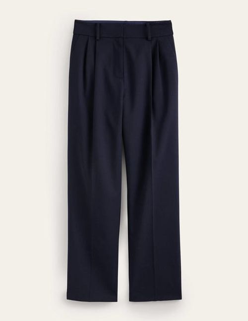 Pleat-Front Tapered Trousers...