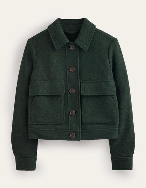 Collared Textured Wool Jacket...