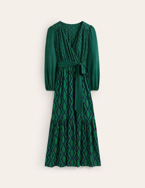 Jersey Maxi Wrap Dress Green...