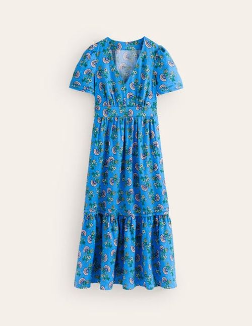 Eve Linen Midi Dress Blue...