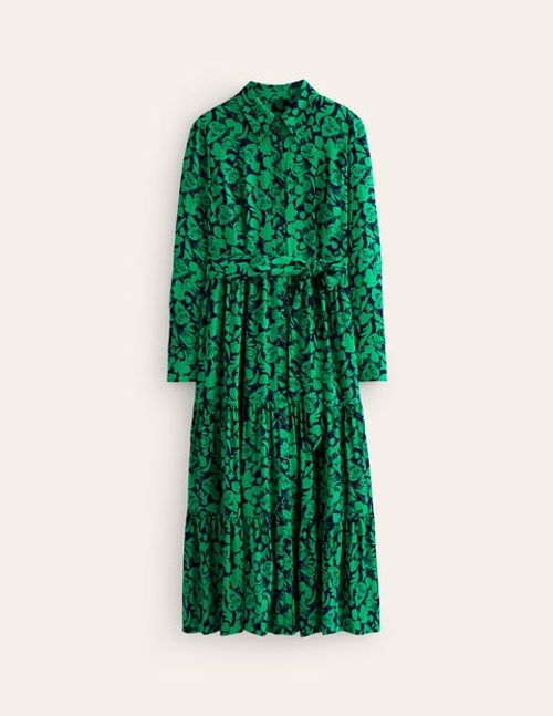 Flo Midi Shirt Dress Green...