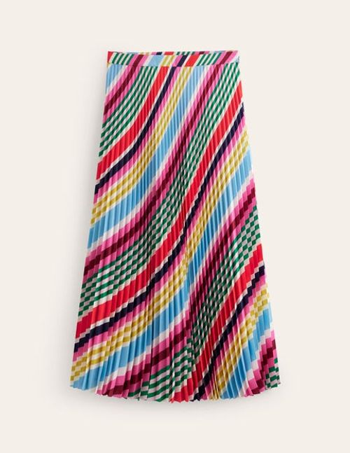 Pleated Midi Skirt Multi...