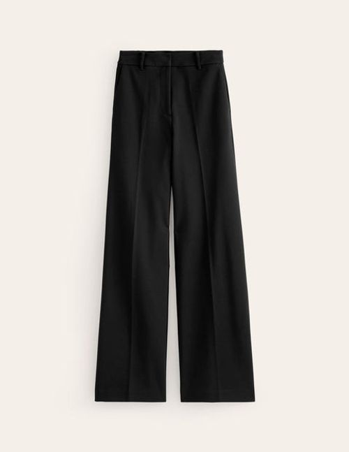 Tapered Faux-Leather Trousers - Black