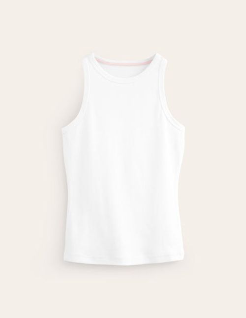 Ribbed Racer Vest White Women...