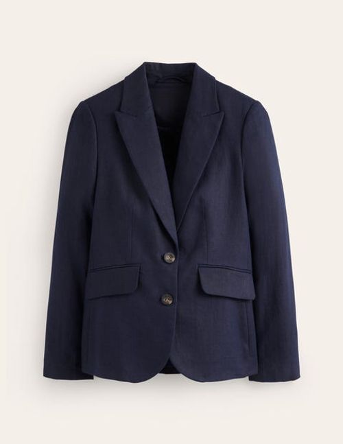 Marylebone Linen Blazer Blue...